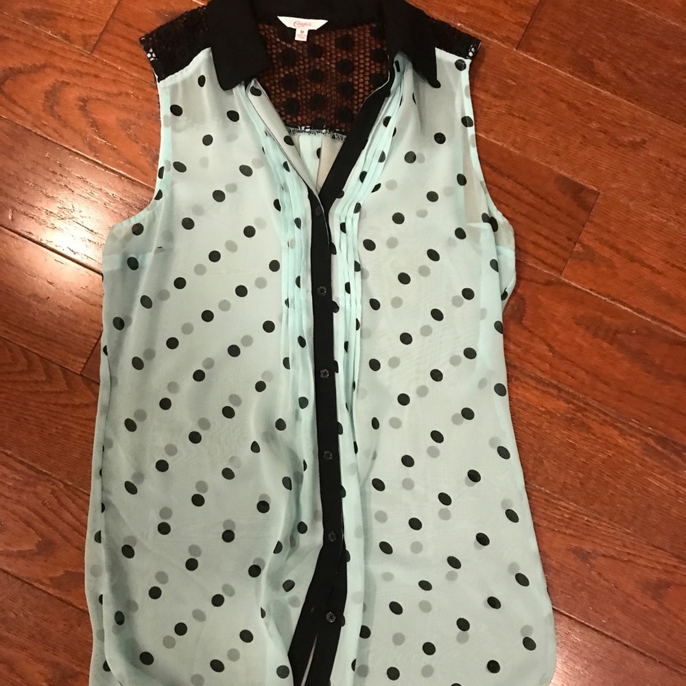 Sheer sleeveless top